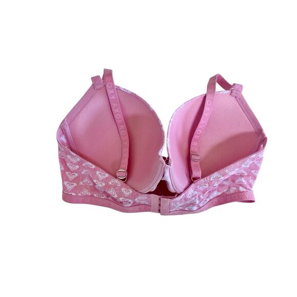 Roxy Uplifting Padded Pink All Over Roxy Print Bra Size 40D - Picture 2 of 4